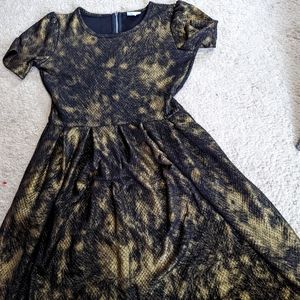 LuLaRoe Black/Gold Dress